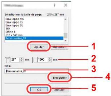 KYOCERA TASKalfa Pro 15000c - Enregistrer le format de papier. - 1
