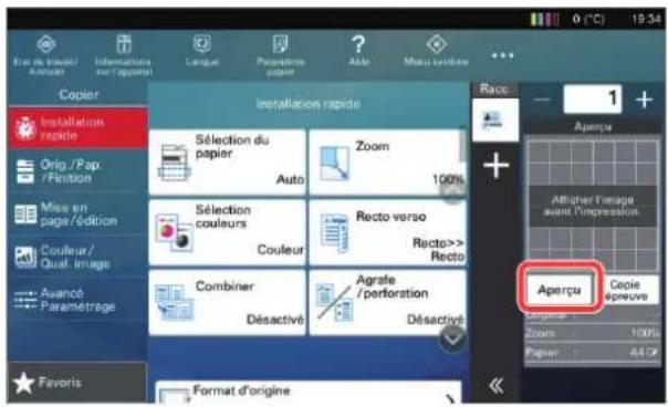 KYOCERA TASKalfa Pro 15000c - Vérifier l'aperçu. - 1