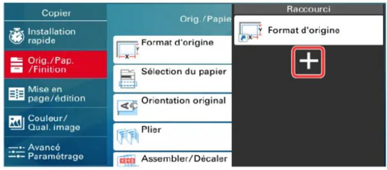 KYOCERA TASKalfa Pro 15000c - Enregistrer les raccourcis. - 1