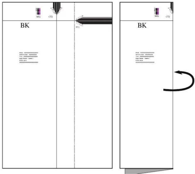 KYOCERA TASKalfa Pro 15000c - Mesurer la valeur de correction sur le verso. - 4