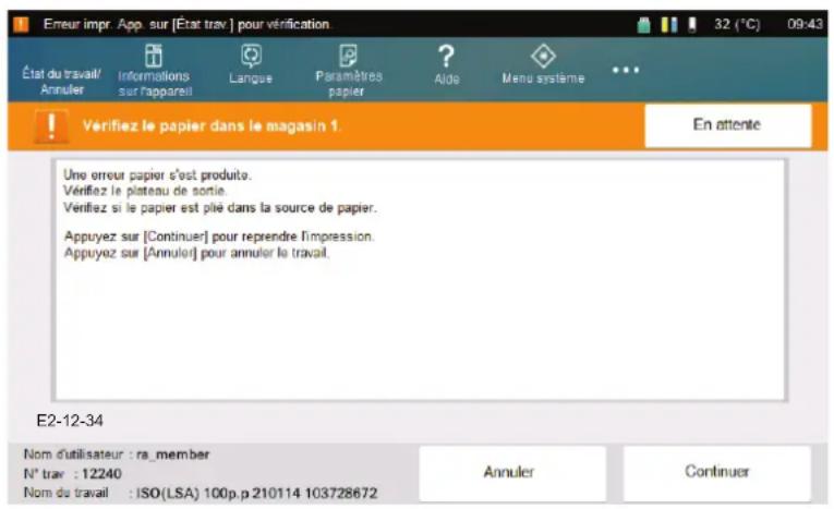 KYOCERA TASKalfa Pro 15000c - Éjection d'encre hors du papier - 1