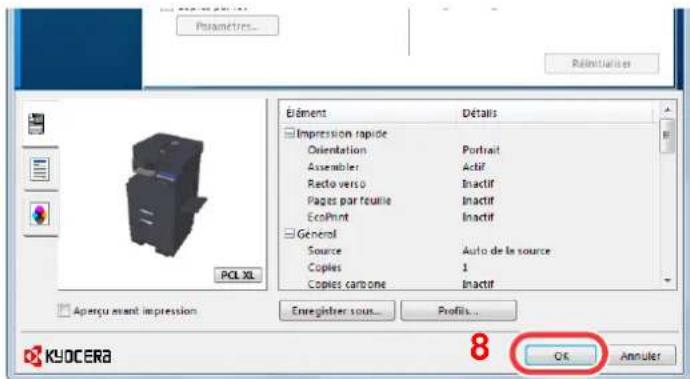 KYOCERA TASKalfa 3212i - Enregistrer le format de papier. - 3