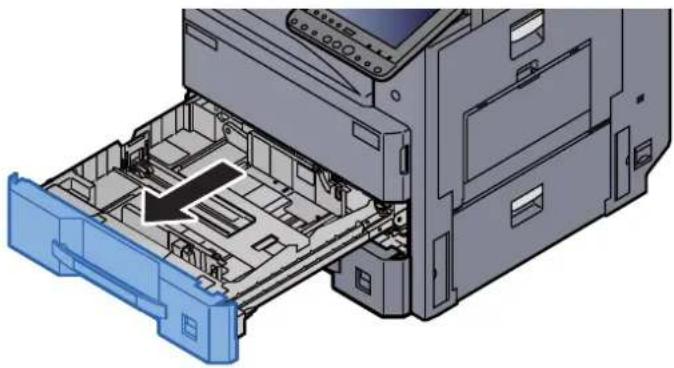 KYOCERA TASKalfa 3212i - Sortir entièrement le magasin de la machine. - 1