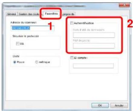 KYOCERA TASKalfa 2553ci - Configurer les paramètres. - 1