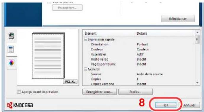 KYOCERA TASKalfa 2553ci - Enregistrer le format de papier. - 3