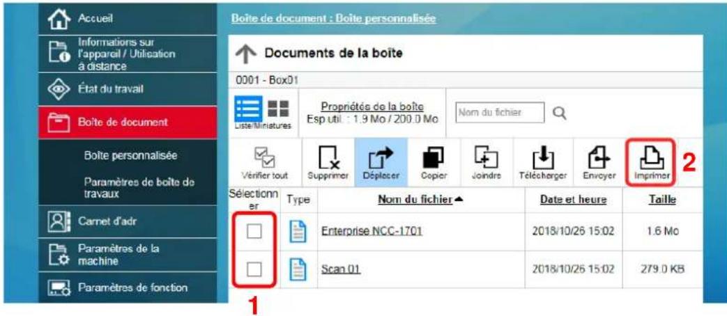 KYOCERA TASKalfa 2553ci - Imprimer le document. - 1