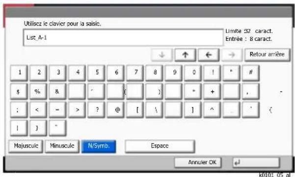 KYOCERA TASKalfa 2553ci - Saisie de caractères - 3