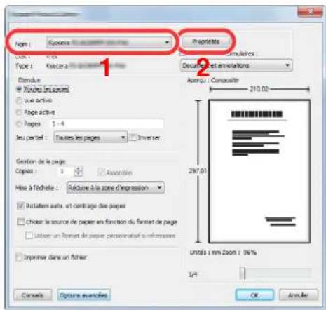 KYOCERA TASKalfa 2553ci - Configurer les paramètres. - 1