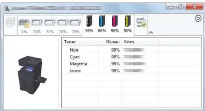 KYOCERA TASKalfa 2553ci - Onglet État cartouche - 1