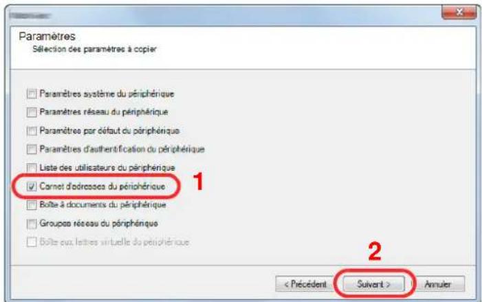 KYOCERA TASKalfa 4012i - Sauvegarde des données du carnet d'adresses sur l'ordinateur - 4