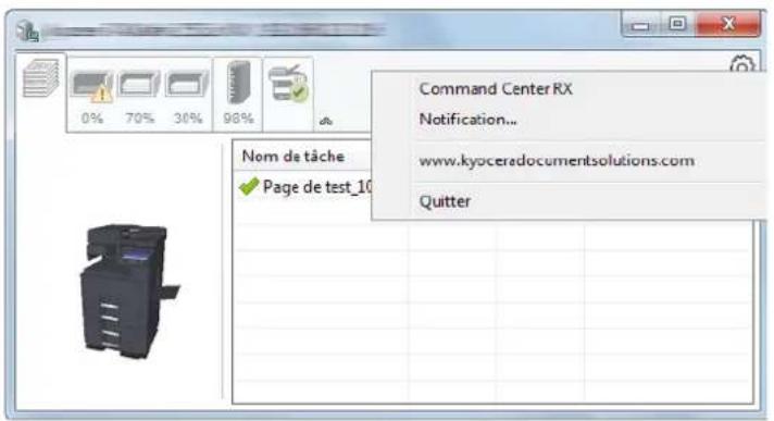 KYOCERA TASKalfa 4012i - Menu contextuel de Status Monitor - 1