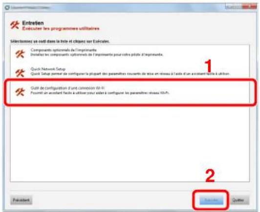 KYOCERA TASKalfa 4012i - [Outil de configuration d'une connexion Wi-Fi] > [Exécuter] - 1