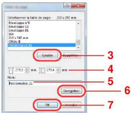 KYOCERA TASKalfa 4012i - Enregistrer le format de papier. - 2