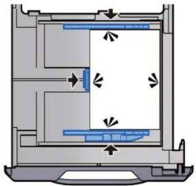 KYOCERA TASKalfa 4012i - Vérifier que les guides de longueur et de largeur papier sont bien en appui sur le papier. - 1