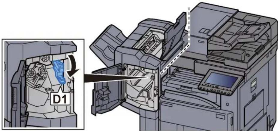 KYOCERA TASKalfa 4012i - Élimination des agrafes coincées dans le module de finition 1000 feuilles - 6
