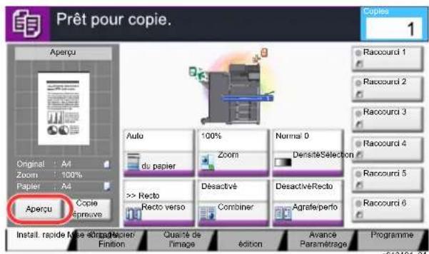 KYOCERA TASKalfa 4012i - Sélectionner [Aperçu]. - 1