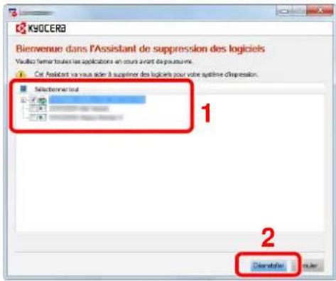 KYOCERA TASKalfa 4012i - Désinstaller le logiciel. - 1