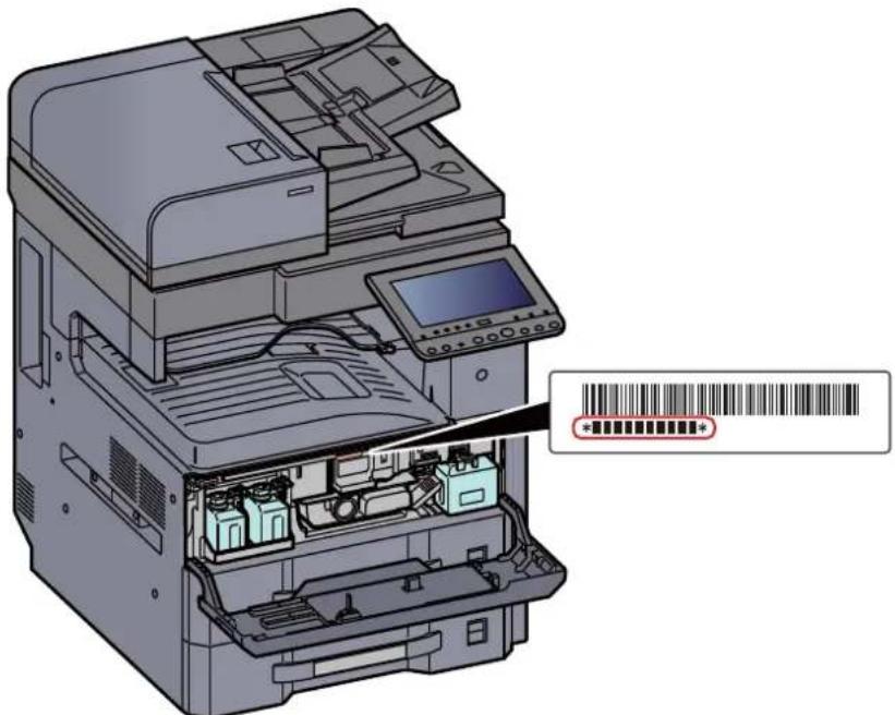 KYOCERA TASKalfa 4012i - Vérification du numéro de série de l'équipement - 1