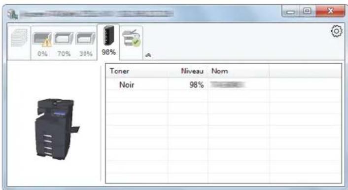 KYOCERA TASKalfa 4012i - Onglet État cartouche - 1