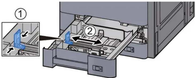 KYOCERA TASKalfa 5003i - Régler le guide de la longueur du papier jusqu'au format de papier désiré. - 1