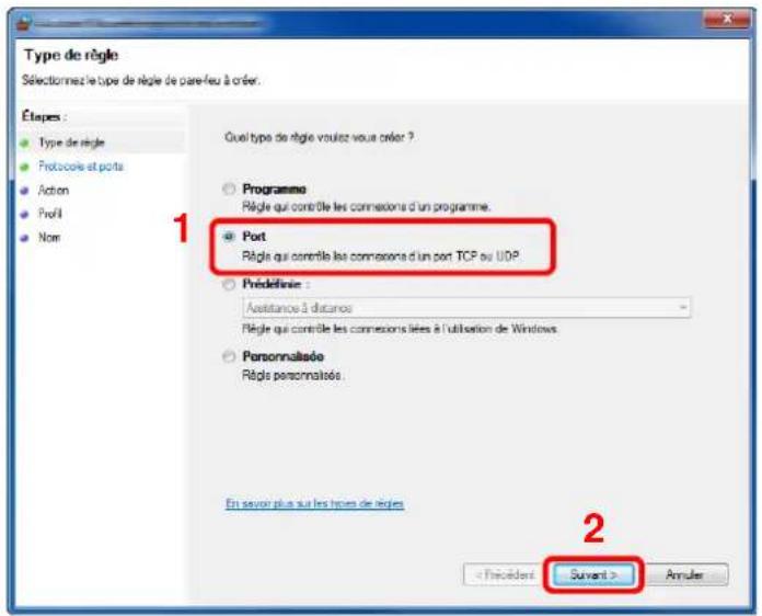 KYOCERA TASKalfa 5003i - Sélectionner [Port]. - 1