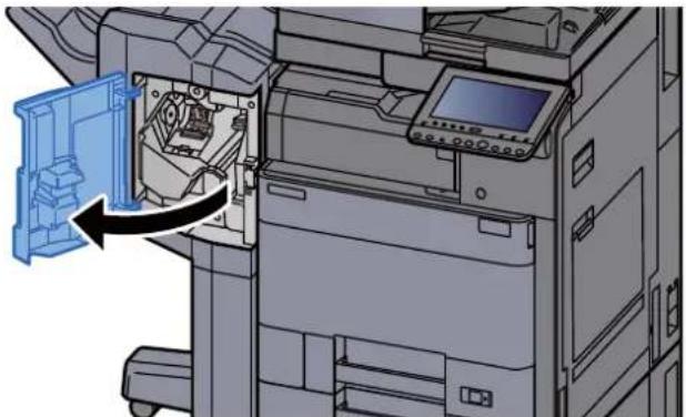 KYOCERA TASKalfa 5002i - Ouvrir le capot avant du module de finition. - 1