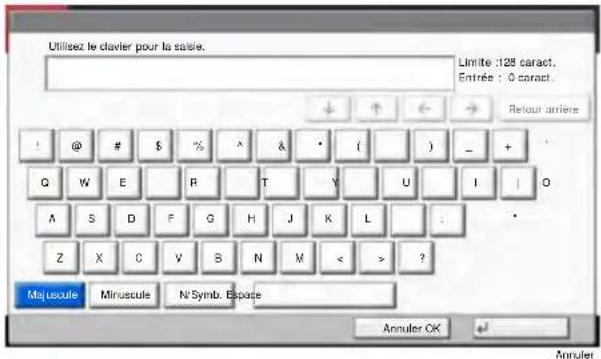 KYOCERA TASKalfa 5002i - Écran de saisie en majuscules - 1