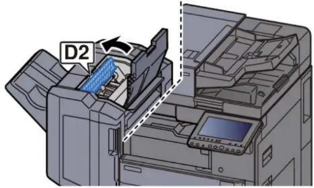 KYOCERA TASKalfa 5002i - Ouvrir le capot supérieur du module de finition. - 2