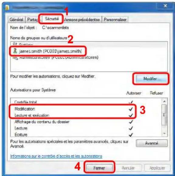 KYOCERA TASKalfa 5002i - Vérifier les détails configurés dans l'onglet [Sécurité]. - 1