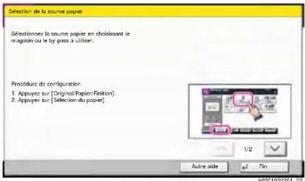 KYOCERA TASKalfa 5002i - Sélectionner [Aide] sur le panneau. - 3