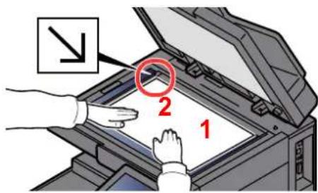 KYOCERA TASKalfa 5002i - Mise en place des originaux sur la glace d'exposition - 1