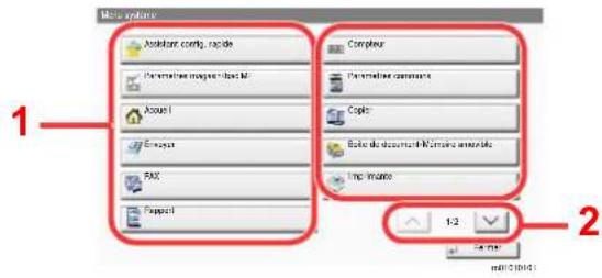 KYOCERA TASKalfa 5002i - Sélectionner une fonction. - 1