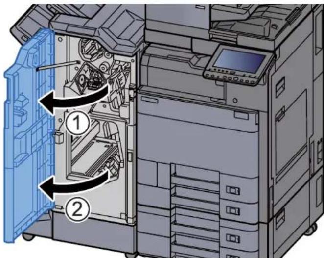 KYOCERA TASKalfa 5002i - Élimination des agrafes coincées dans l'unité de piage - 1
