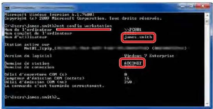 KYOCERA TASKalfa 5002i - Vérifier le nom de Domaine et le nom d'utilisateur. - 1