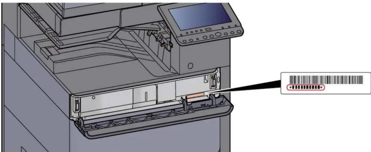 KYOCERA TASKalfa 5002i - Vérification du numéro de série de l'équipement - 1
