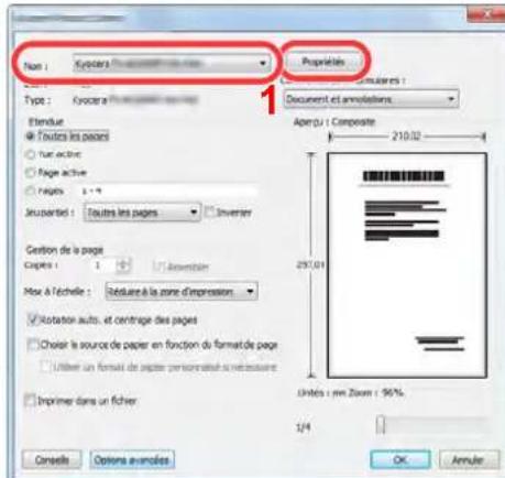 KYOCERA TASKalfa 5002i - Sélectionner le format de papier et le type de papier au format non standard. - 1