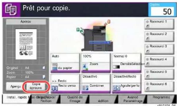 KYOCERA TASKalfa 5002i - Sélectionner [Copie épréuve]. - 1