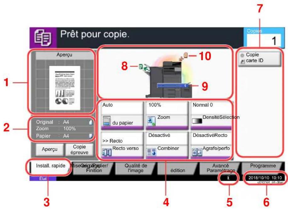 KYOCERA TASKalfa 6003i - Afficher l'écran de réglage - 1