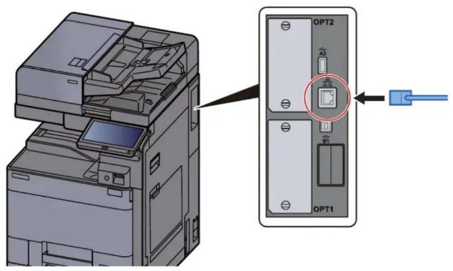 KYOCERA TASKalfa 6003i - Raccorder le cable à la machine. - 1