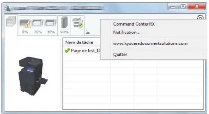 KYOCERA TASKalfa 6003i - Menu contextuel de Status Monitor - 1