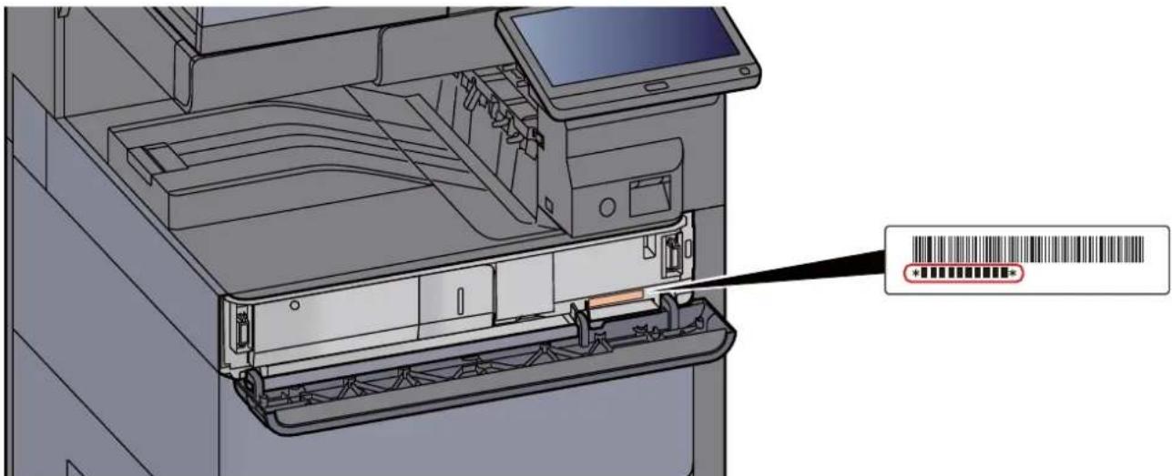 KYOCERA TASKalfa 6003i - Vérification du numéro de série de l'équipement - 1