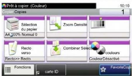 KYOCERA TASKalfa 308ci - Affichage des touches ne pouvant pas être réglées - 1