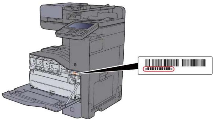 KYOCERA TASKalfa 308ci - Vérification du numéro de série de l'équipement - 1