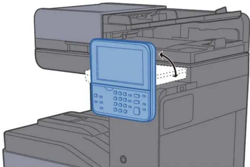 KYOCERA TASKalfa 308ci - Réglage de l'inclinaison du panneau de commande - 1