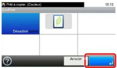 KYOCERA TASKalfa 308ci - Utilisation de la touche [Entrée] - 2