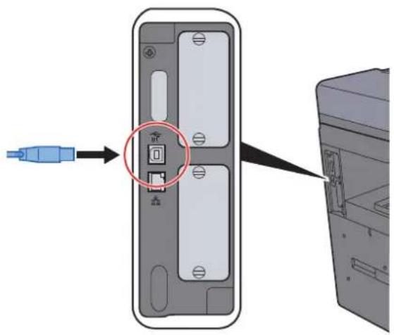KYOCERA TASKalfa 308ci - Raccorder le câble à la machine. - 1