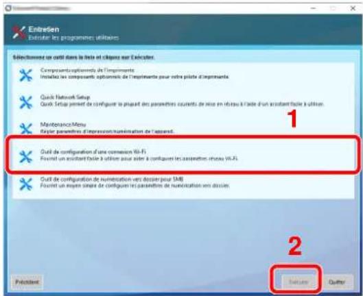 KYOCERA TASKalfa 308ci - [Outil de configuration d'une connexion Wi-Fi] > [OK] - 1