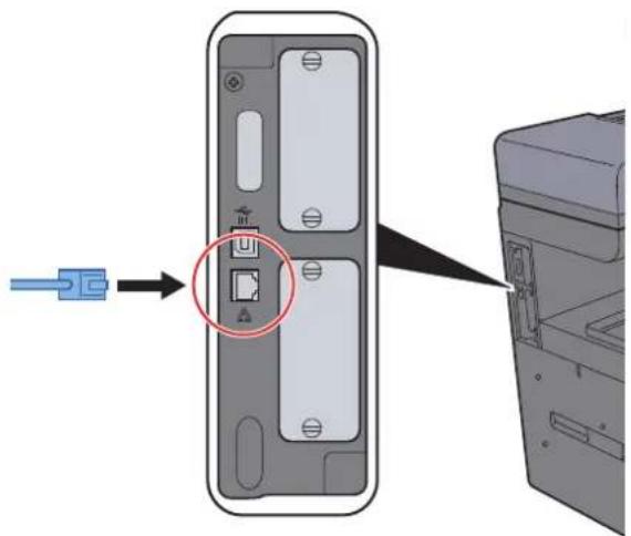 KYOCERA TASKalfa 308ci - Raccorder le câble à la machine. - 1