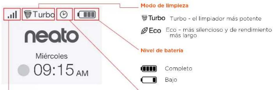Neato Robotics Botvac Connected DC00 - Pantalla de inicio del robot - Barra de estado del robot - 1