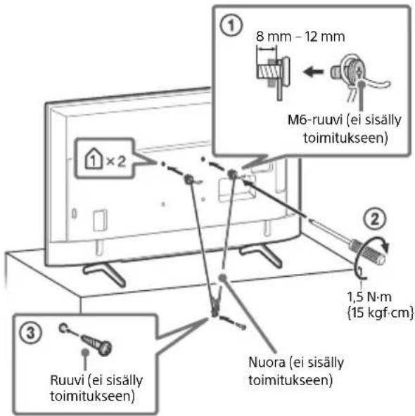 SONY Bravia KD43X7052 - Kaatumisen estäminen KD-65X70xx - 2